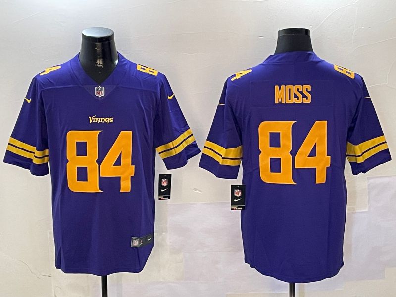 Men Minnesota Vikings #84 Moss Purple Second generation 2024 Nike Limited NFL Jersey style 5->indianapolis colts->NFL Jersey